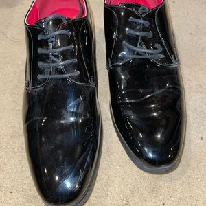 Patent leather men dress shoes